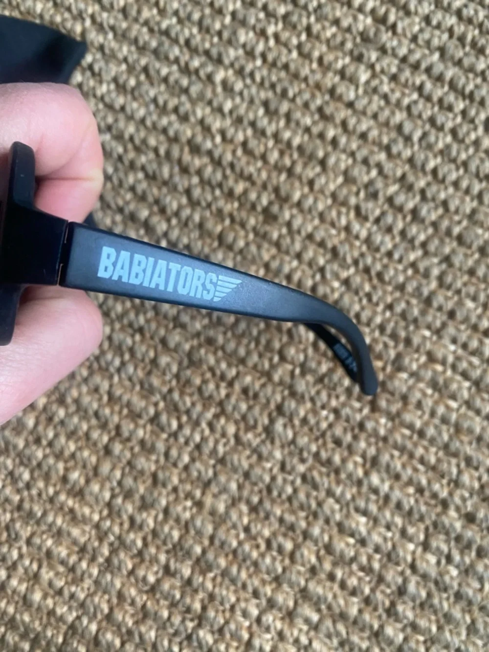 Baby sunglasses. Babyators Black Aviator-Style Sunglasses with dust bag